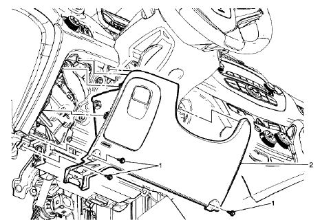 Fig. 9: Instrument Panel Knee Bolster