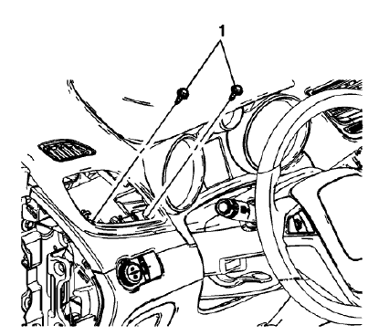 Fig. 101: Instrument Panel Upper Trim Panel