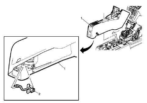 Fig. 120: Front Floor Console Wiring Harness