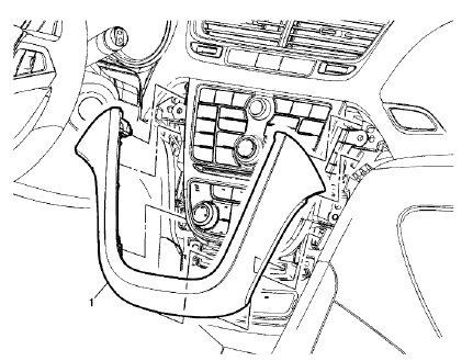 Fig. 11: Instrument Panel Trim Plate