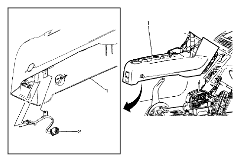 Fig. 121: Front Floor Console Wiring Harness