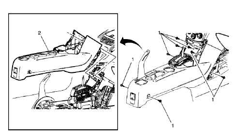 Fig. 62: Front Floor Console