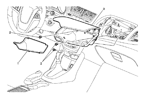 Fig. 89: Instrument Panel Upper Compartment