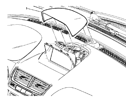 Fig. 21: Instrument Panel Upper Trim Panel Cover
