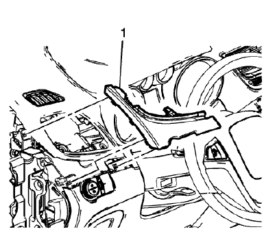 Fig. 99: Left Instrument Panel Retainer
