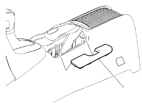 Fig. 131: Front Floor Console Parking Brake Lever Opening Cover
