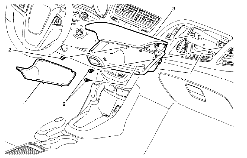Fig. 26: Instrument Panel Upper Compartment