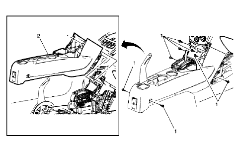 Fig. 133: Front Floor Console
