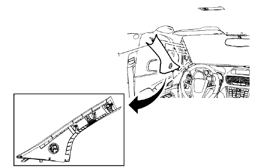 Fig. 64: Windshield Garnish Molding Assembly