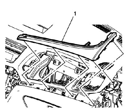 Fig. 104: Right Instrument Panel Retainer