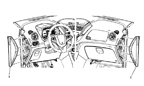 Fig. 33: Instrument Panel Outer Trim Covers