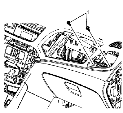 Fig. 105: Instrument Panel Upper Trim Panel