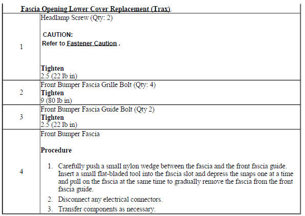 Front Bumper Fascia Replacement (Encore)