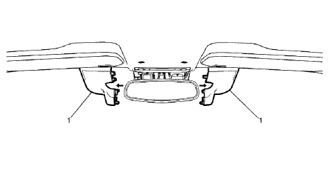 Fig. 97: Windshield Outside Moisture Sensor Cover