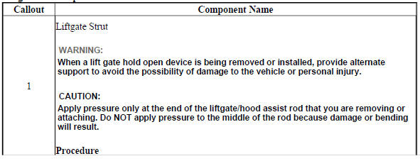 Liftgate Strut Replacement