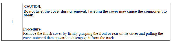 Front Seat Riser Finish Cover Replacement