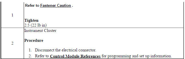 Instrument Cluster Replacement (Trax)