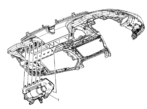 Fig. 22: Airbag Instrument Panel Module