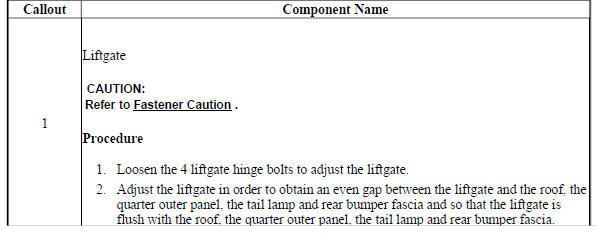 Liftgate Adjustment (Trax)