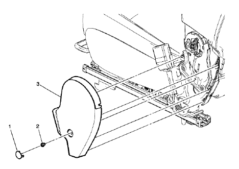 Fig. 16: Passenger Seat Inner Recliner Finish Cover