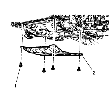 Fig. 3: Front Suspension Skid Plate And Bolts