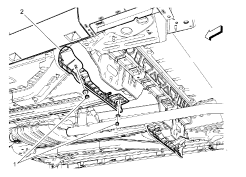 Fig. 4: Underbody Number 4 Cross Sill Shield