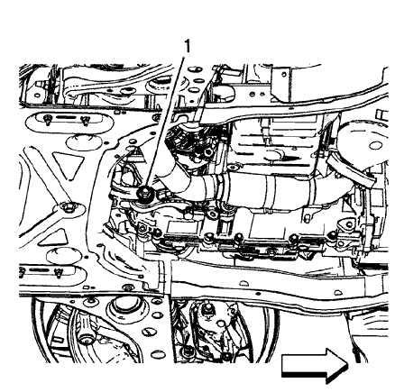Fig. 8: Transmission Mount Bracket To Rear Mount Through Bolt