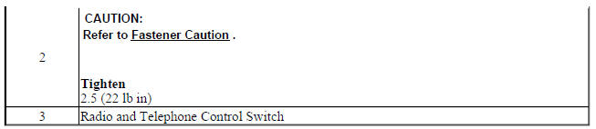 Radio and Telephone Control Switch Replacement