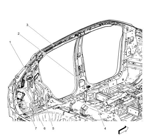 Fig. 15: Liftgate Outside Handle Emblem (Trax)