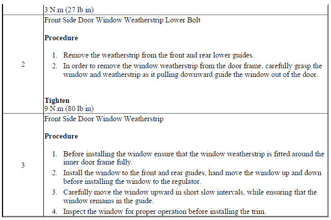 Front Side Door Window Weatherstrip Replacement