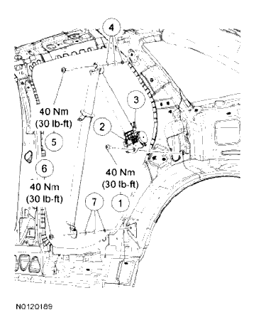 Fig. 37: Rear Side Door Window Weatherstrip