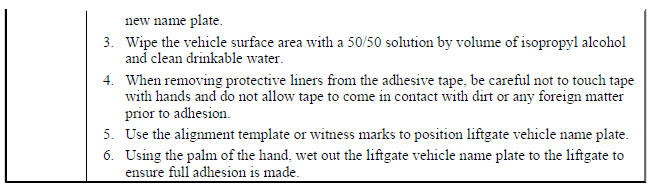 Liftgate Emblem/Nameplate Replacement (Trax)