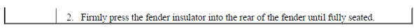 Front Fender Insulator Replacement (Encore)