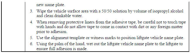 Liftgate Emblem/Nameplate Replacement (Encore)