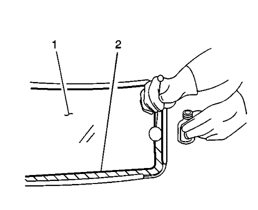 Fig. 42: Applying Glass Primer