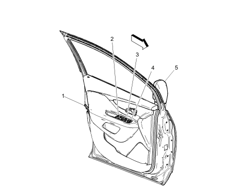 Fig. 22: Liftgate Emblem/Nameplate (Trax AWD)