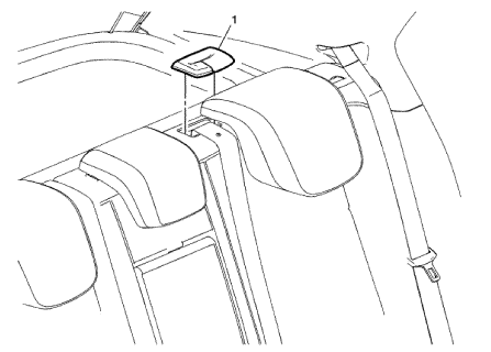 Fig. 36: Rear Seat Belt Opening Bezel
