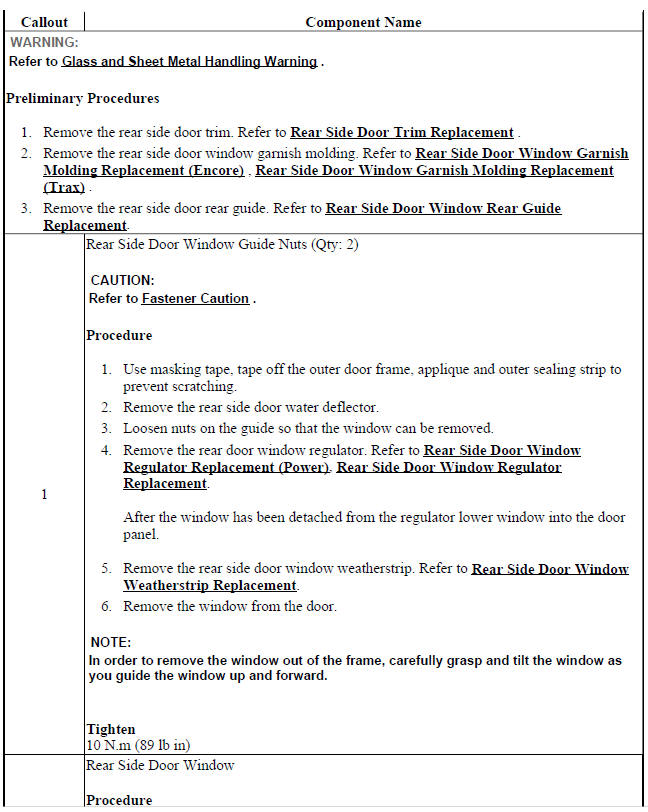 Rear Side Door Window Replacement