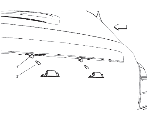 Fig. 52: Rear License Plate Lamp Bulb