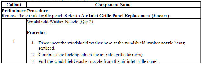 Windshield Washer Nozzle Replacement (Encore)