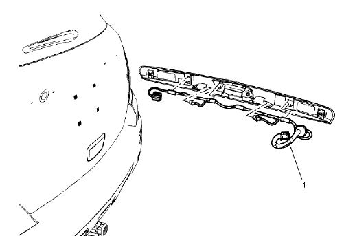 Fig. 53: Rear License Plate Lamp Wiring Harness