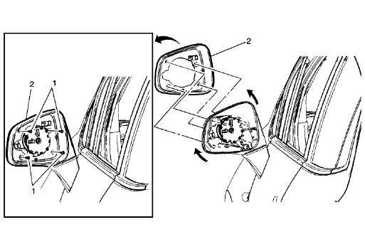 Fig. 10: Outside Rearview Mirror Housing Bezel