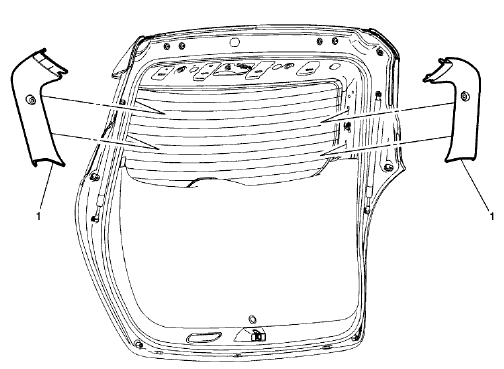 Fig. 44: Liftgate Upper Side Trim Finish Panel