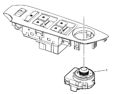 Fig. 12: Outside Rearview Mirror Remote Control Switch