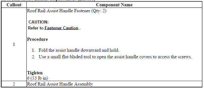 Roof Rail Assist Handle Replacement (Encore)