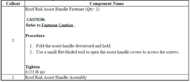 Roof Rail Assist Handle Replacement (Trax)
