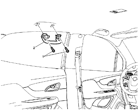 Fig. 16: Roof Rail Rear Assist Handle Assembly