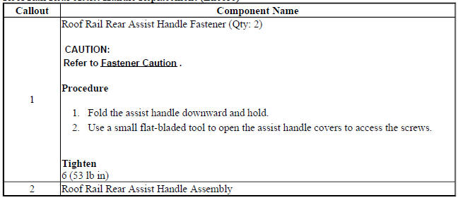 Roof Rail Rear Assist Handle Replacement (Encore)