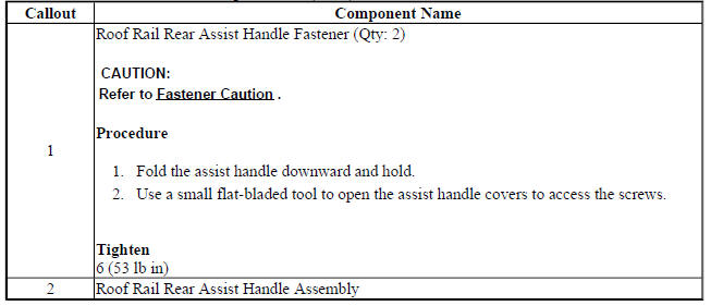 Roof Rail Rear Assist Handle Replacement (Trax)