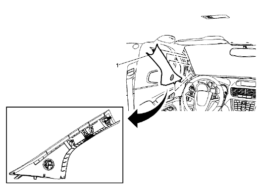 Fig. 22: Windshield Garnish Molding Assembly